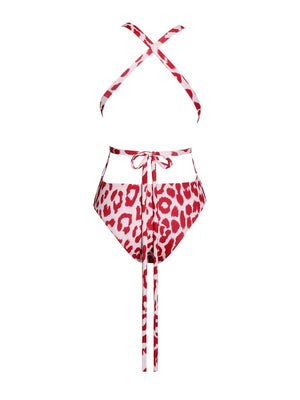 Arcadia Love One Piece Swimsuit - Red Leopard