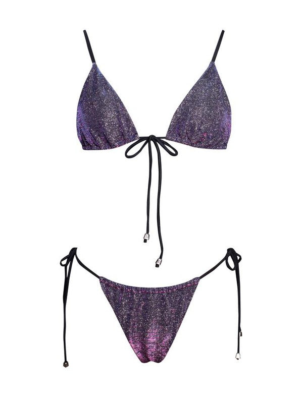 Nova Shine Two Piece Bikini - Purple Blue Glitter