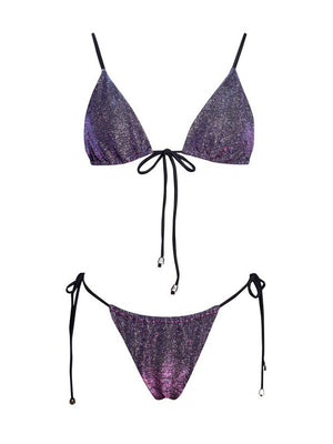 Nova Shine Two Piece Bikini - Purple Blue Glitter